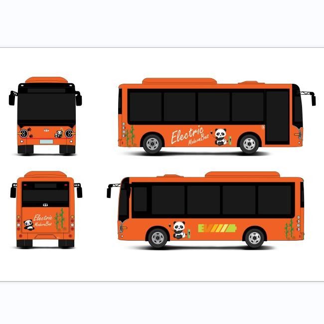 6Электрический мини-автобус длиной 0,6 м с 23 местами, дальностью движения 200 км и опцией управления левой рукой