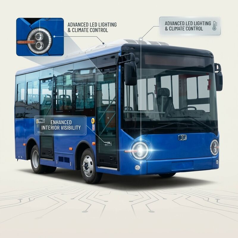 6-метровый полностью электрический автобус на 16 мест с аккумулятором 95,25 кВтч и запасом хода 180 км для общественного транспорта