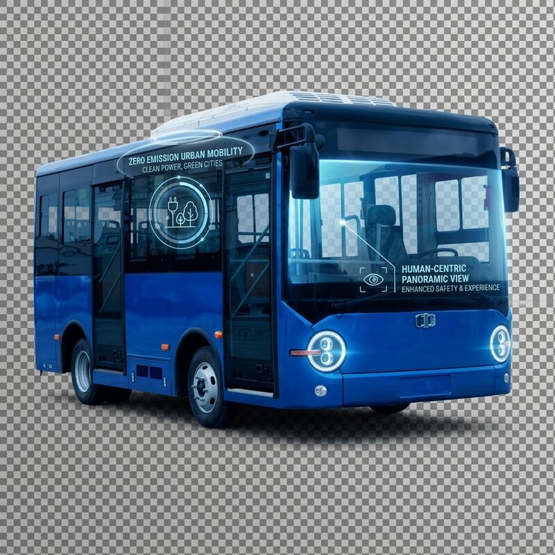 6.6м длина 16-местный чистый электрический автобус с дальностью 180 км для городского общественного транспорта